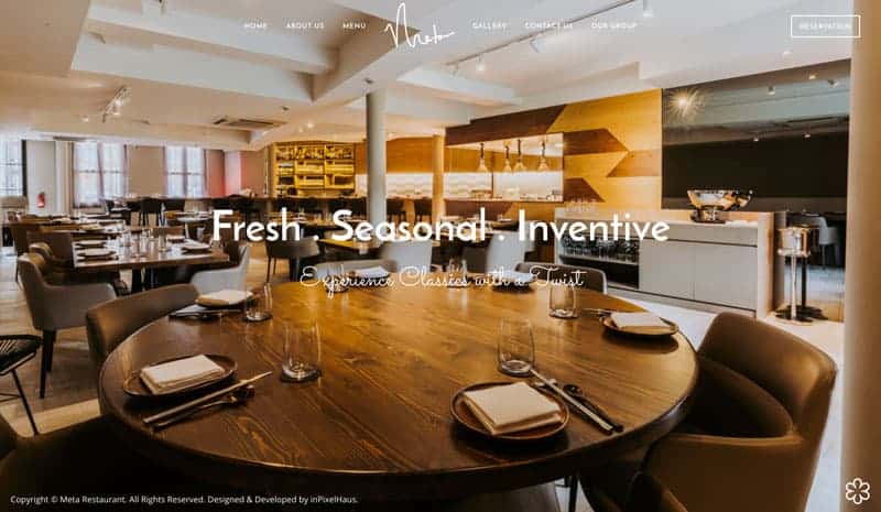 Meta Restaurant Website Revamped