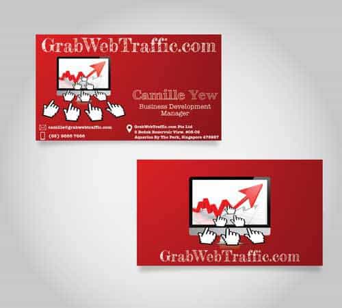 Grab Web Traffic Namecard Design