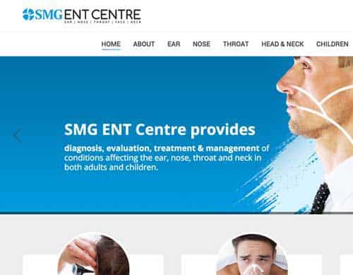 SMG ENT Centre Web Design and Development
