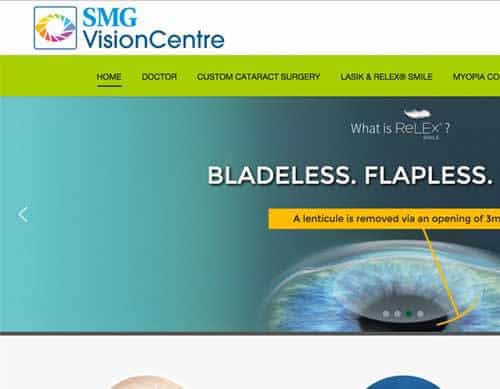 SMG Vision Centre Web Design and Development