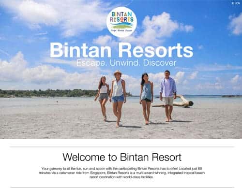 Bintan Resorts Experience Web Design and Development