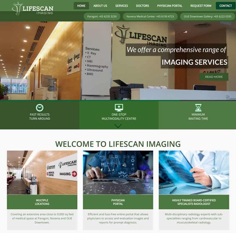 Lifescan Imaging Web Design and Development