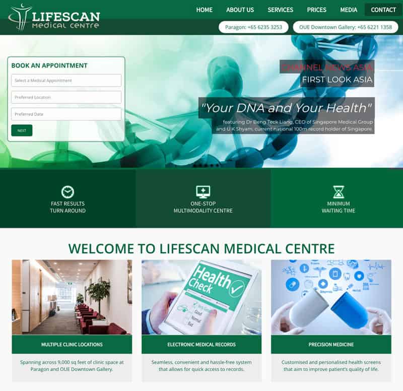 Lifescan Medical Web Design and Development