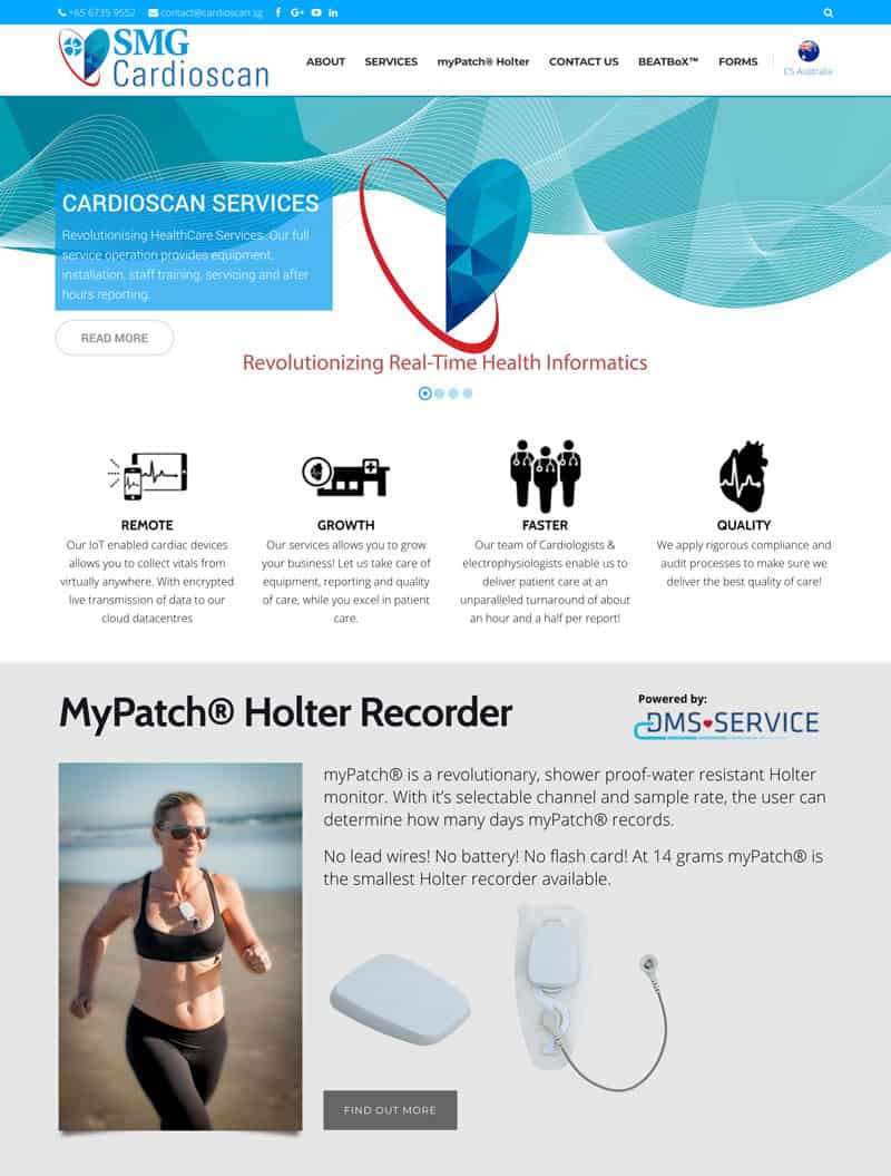 SMG Cardioscan Website Design and Development