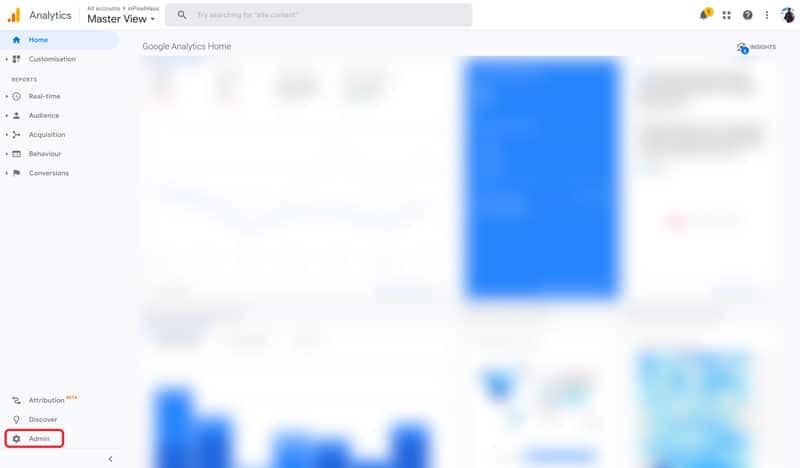 Google Analytics - Admin Dashboard