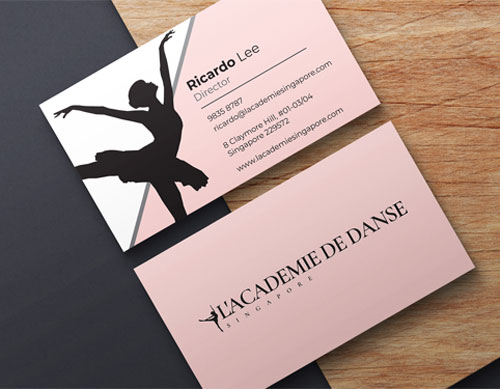 L'Academie de Danse Singapore Namecard Design